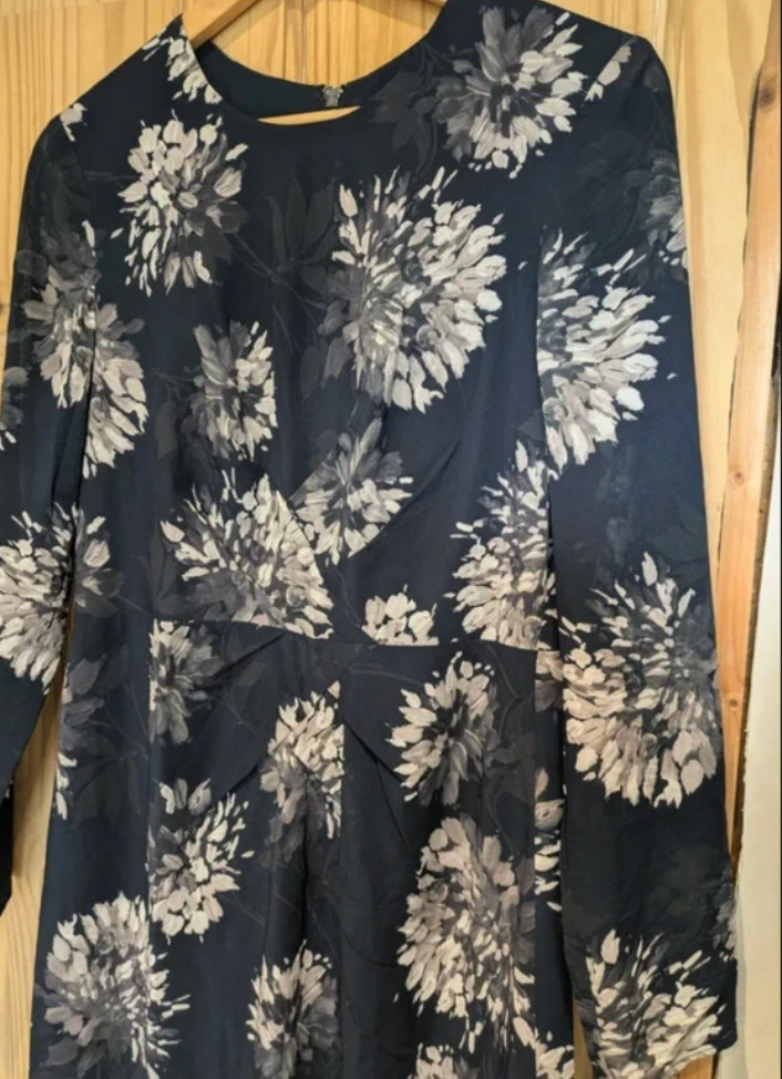 Whistles size 14 Navy & Grey flower print smart / formal dress