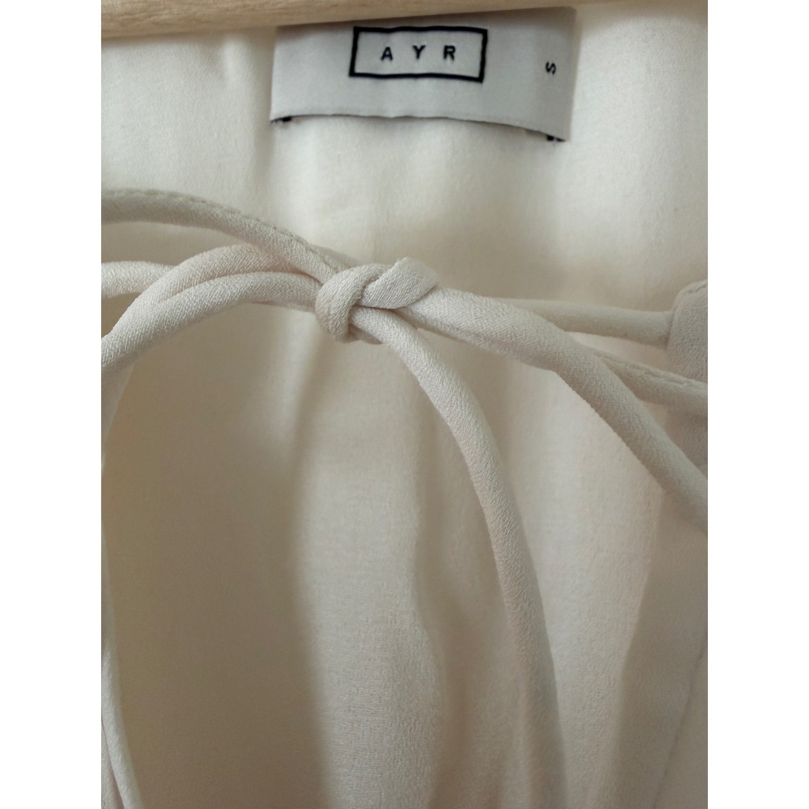AYR Love Letter Dress White Pleated Balloon Sleeve Mini Dress Small Bride Chic