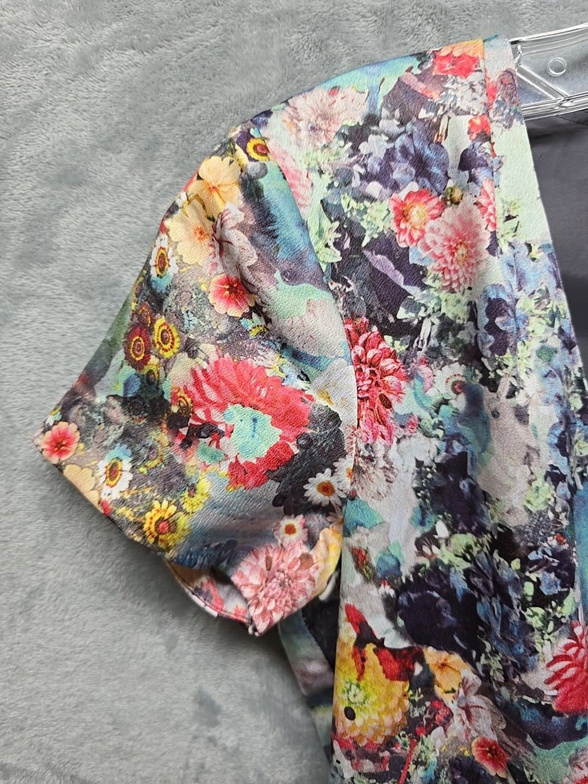 H&M Womens Dress Size 2 Floral Sheath Pockets Cap Sleeve Lined Career