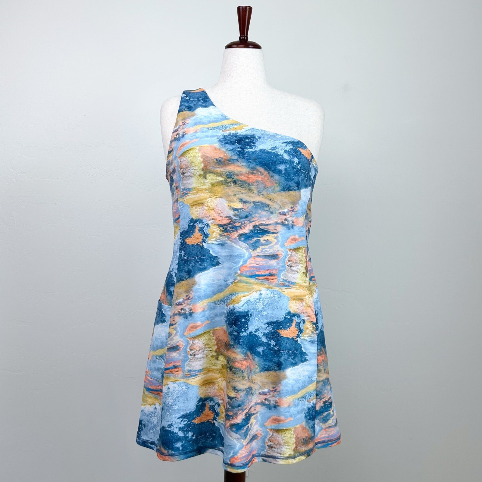 DSG Twitch + Allison One Shoulder Sleeveless Padded Athletic Mini Dress XXL