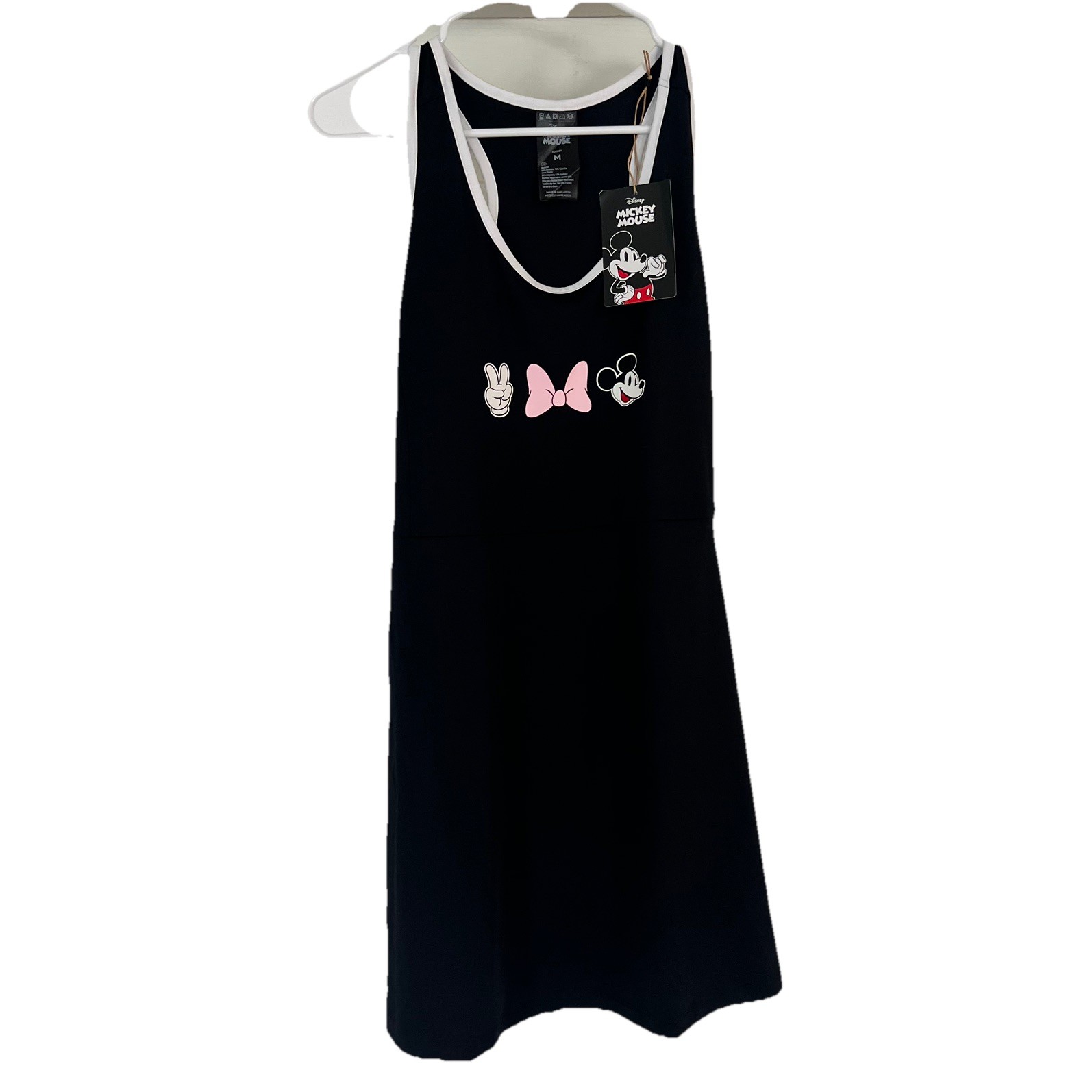 Aldi Disney Black Dress NWT Size Medium Viral Athletic Dress w/Built In Shorts!