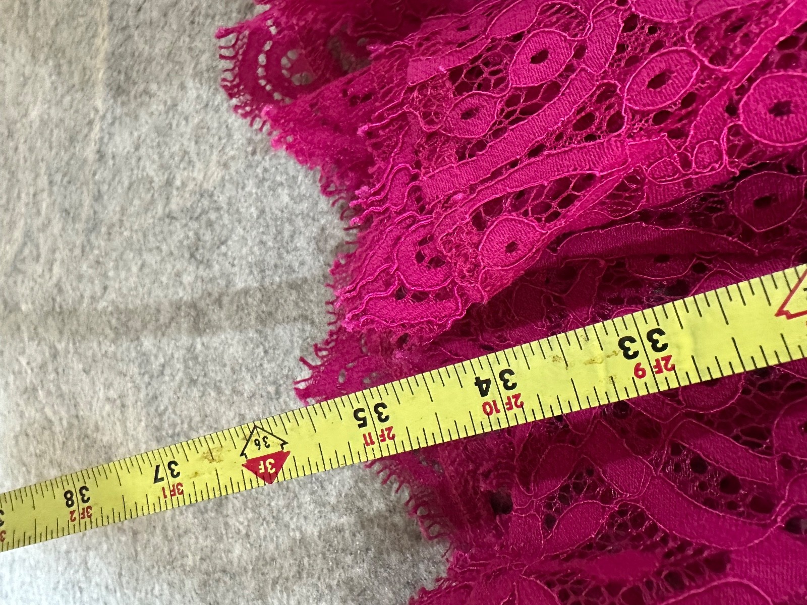 Free People Dress Size M Magenta Lace Sleeveless Unlined