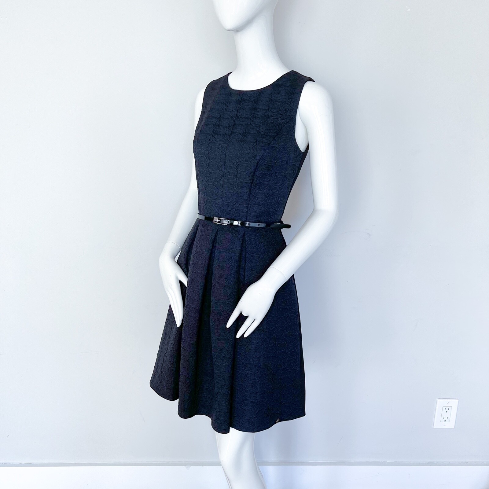 $199 | Small Waggon Paris Little Black Sleeveless Flare Knee Length Party Dress