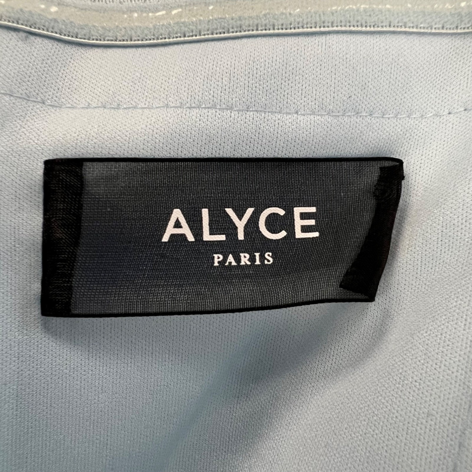 Alyce Paris Sequin Feathered Prom Dress Strapless Silver Lake Blue Size 12 New