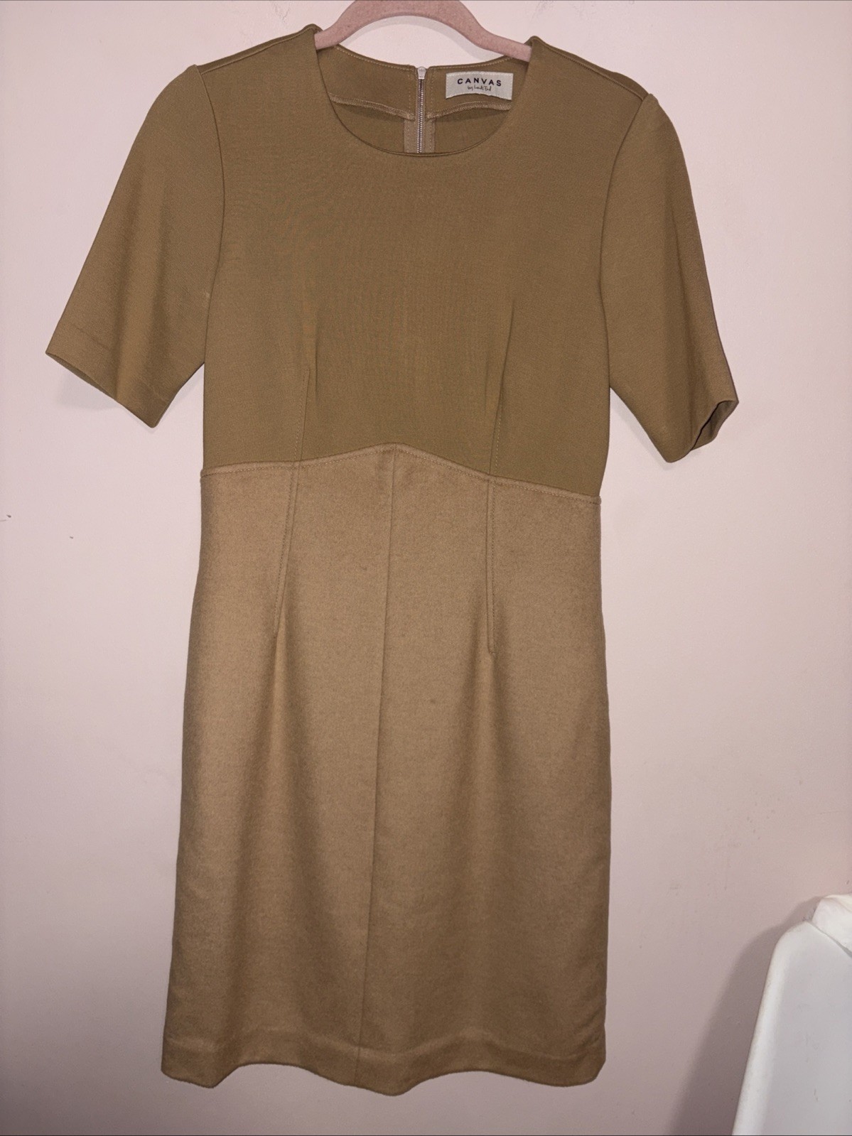 Canvas By Lands End Cashmere Camel Blend Dress Size 6