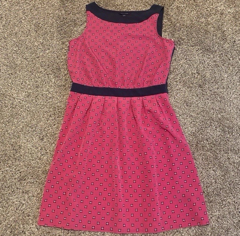 Tommy Hilfiger Side Zip Sleeveles Lightweight Lined Dress Women’s Sz 12 Pink EUC