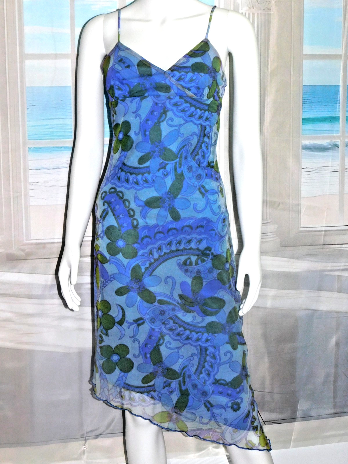 Small Asymmetric Dress Lined Vibrant Colors AZNW Lined