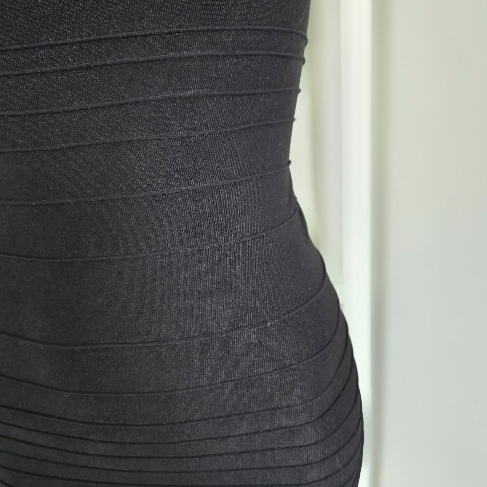 bebe black ribbed cutout mini dress, size p/s p/p