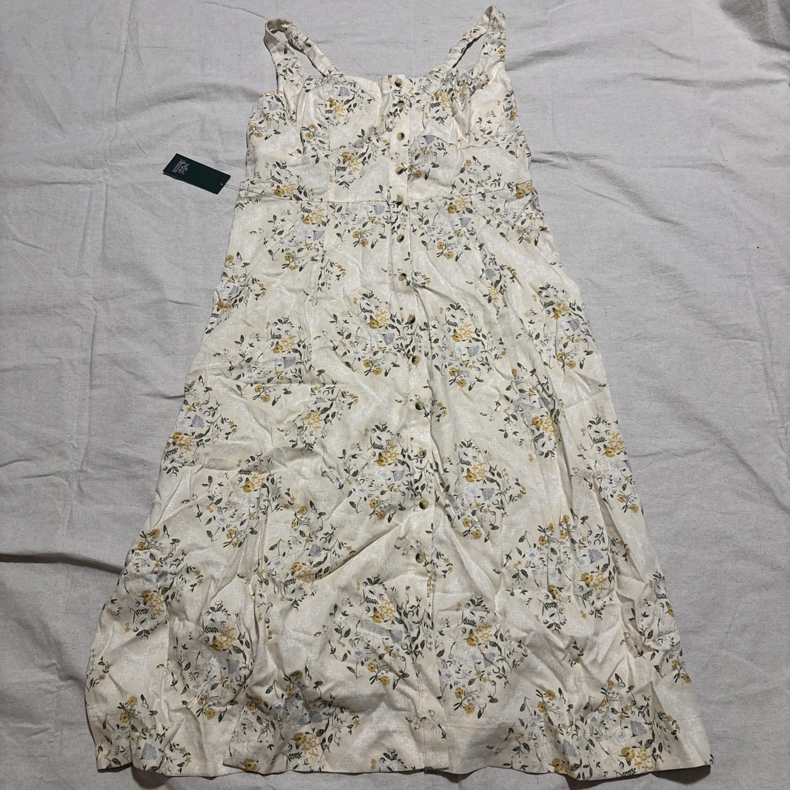 Wild Fable Womens XL Sleeveless Floral Button Front Midi A Line Dress Summer New