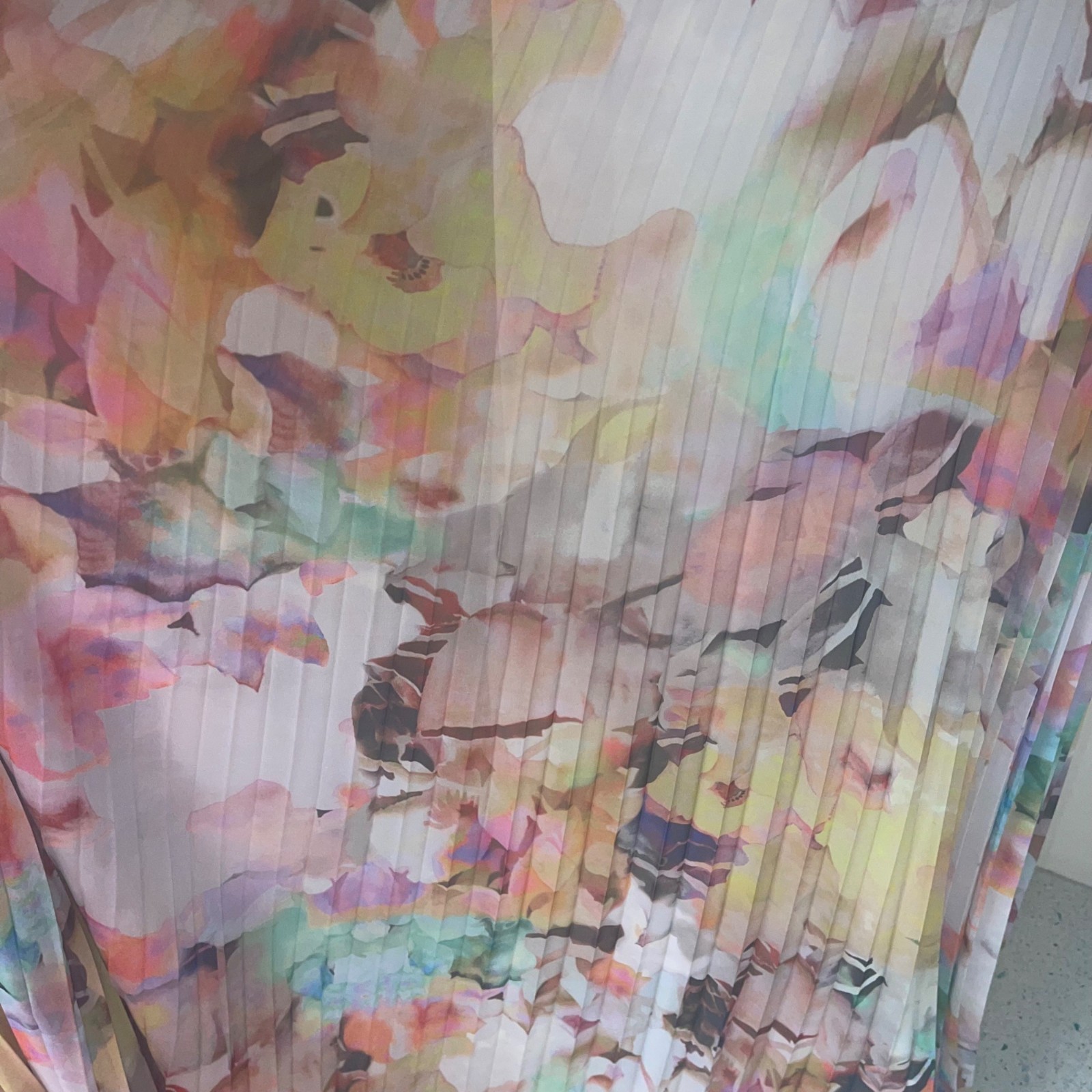 Ted Baker Dress Floral Pleated Womens Size 5 Maxi Multicolor Daydream New Design
