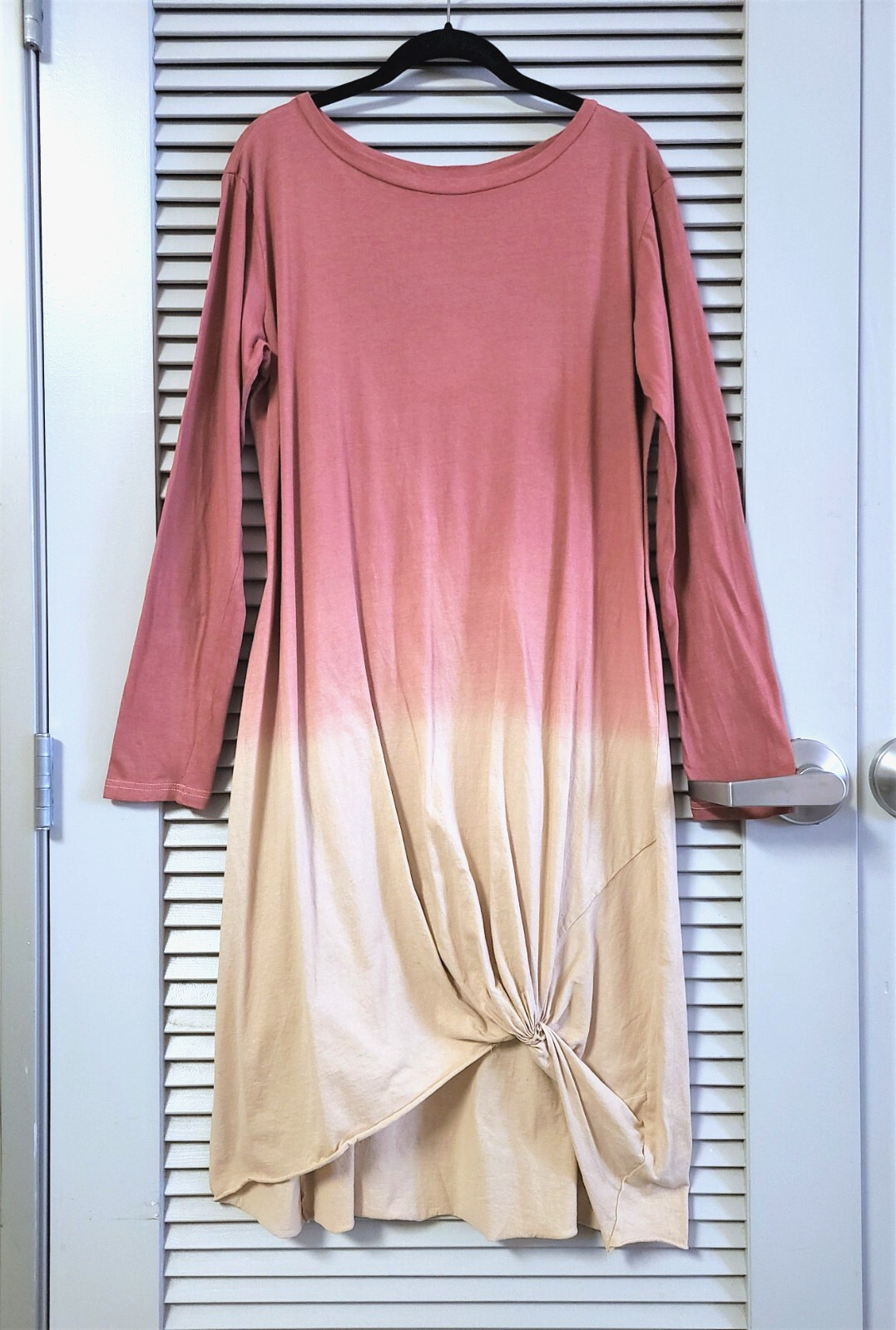 wine ombre knot detail midi dress 2XL