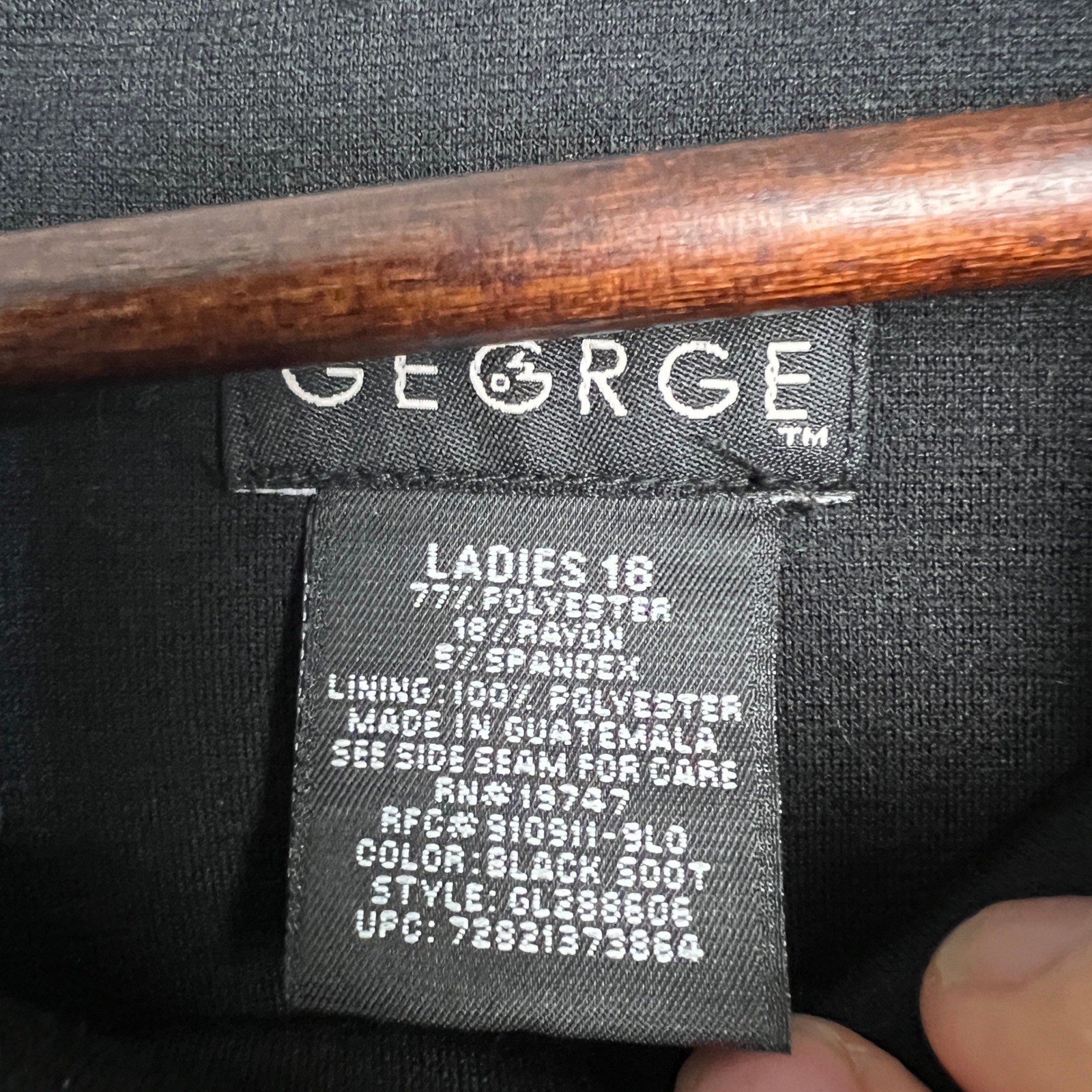 George Black Sleeveless Career Dress Ladies 18 Pockets Polyester Blend Classic
