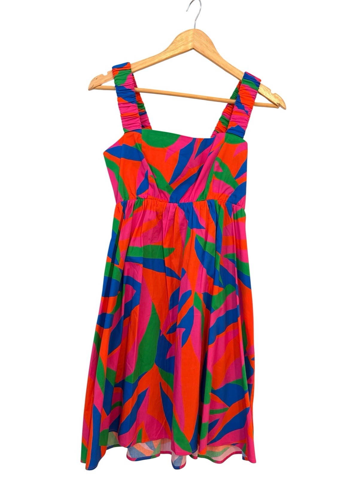 Show Me Your Mumu Fling Island Punch Poplin Mini Dress Tropical Medium USA Made