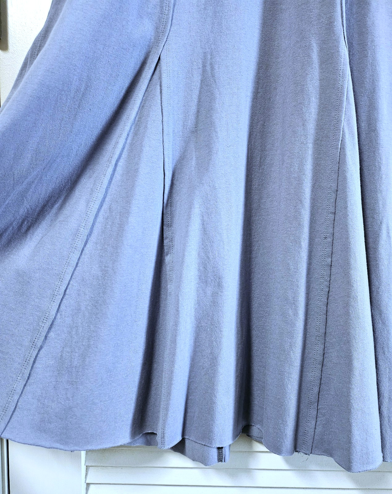 dusty blue cut-out edge maxi long dress S