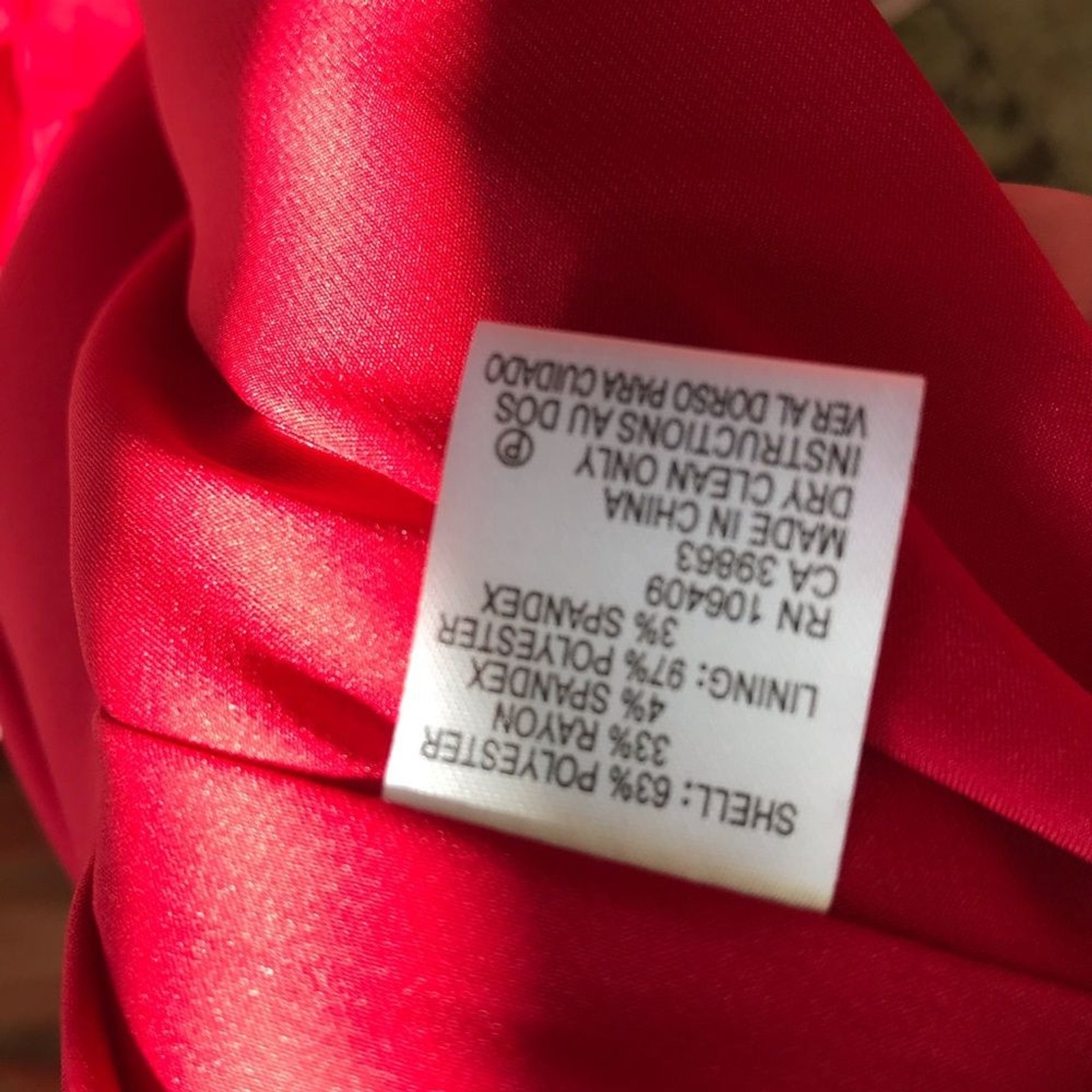 Tahari Red Sleeveless Pleated Bodice A-Line Dress 14