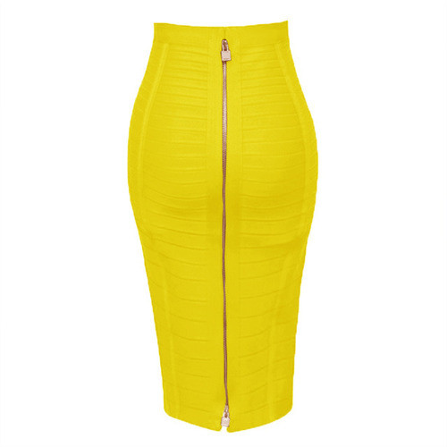 2021 New Women Zipper Rayon Bandage Skirt Day Party Pencil Skirt Top Hot