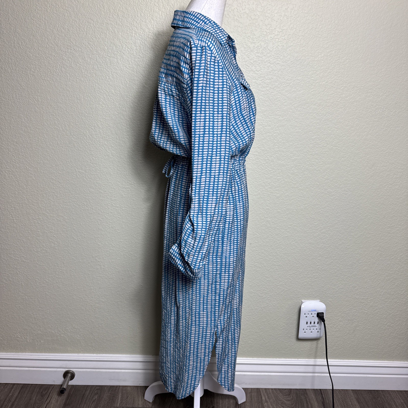 Maeve Shirt Dress Size 2 Long Sleeve Button Front Tie Waist Jemima Midi Boho