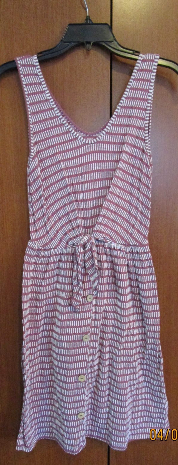 Caution to the Wind Summer Dress Medium Fabric Blend Bust 33 Length 37 in