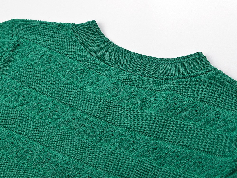 🎁NEW AUTHENTIC Sandro Women Round Neck Hollow Crochet Knitted Evening Dress SML