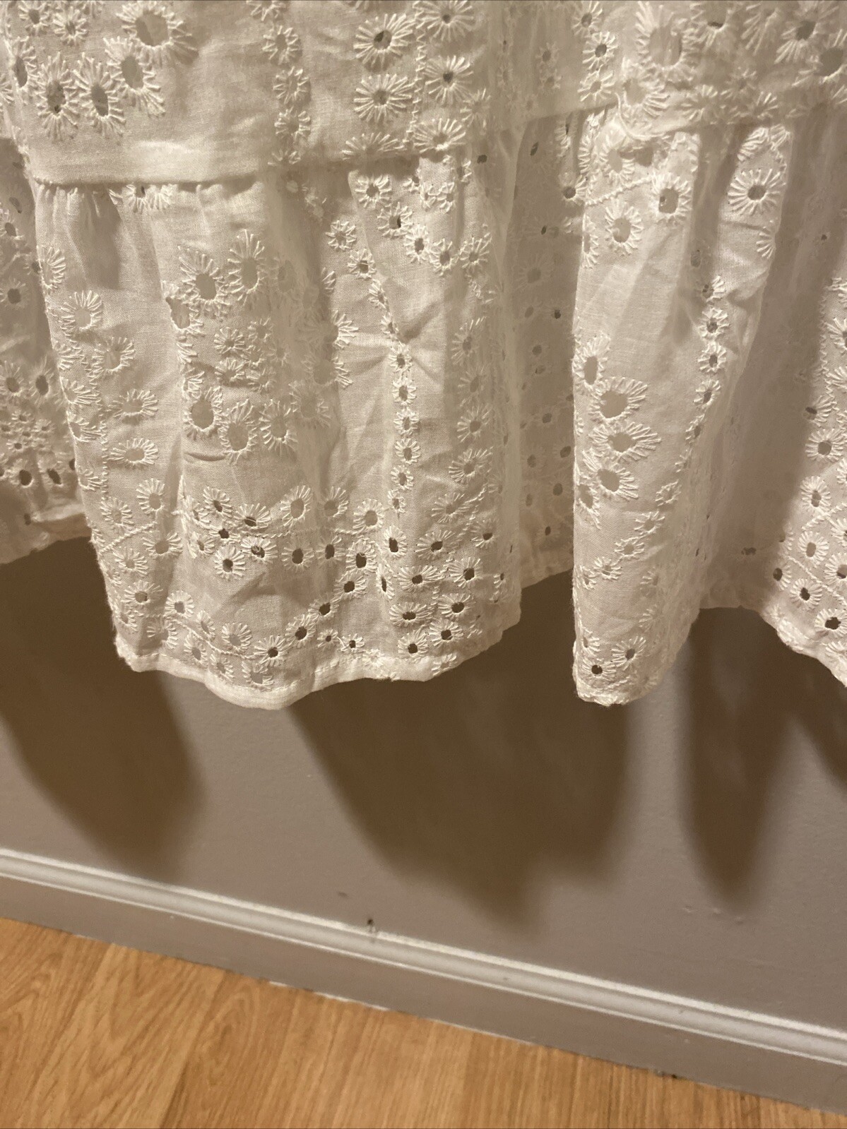 ChouYatou White BroderieAnglaise XL House dress