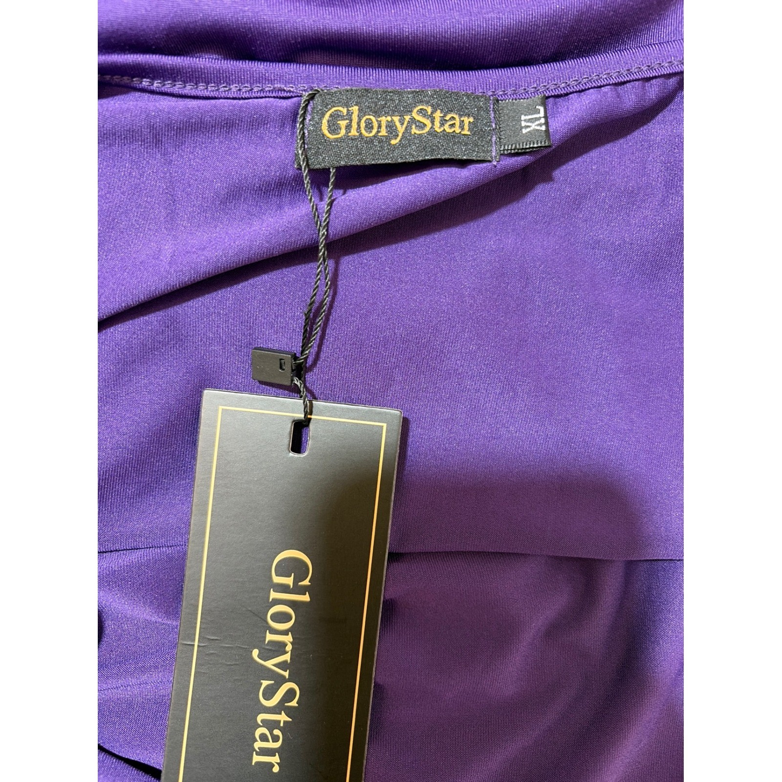Purple Spaghetti Strap Midi Dress Scoop Neck Stretch Bodycon Sleeveless Purple