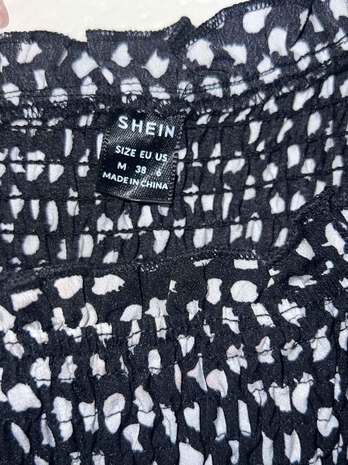 Shien Maxi Dress Size Medium Black and White