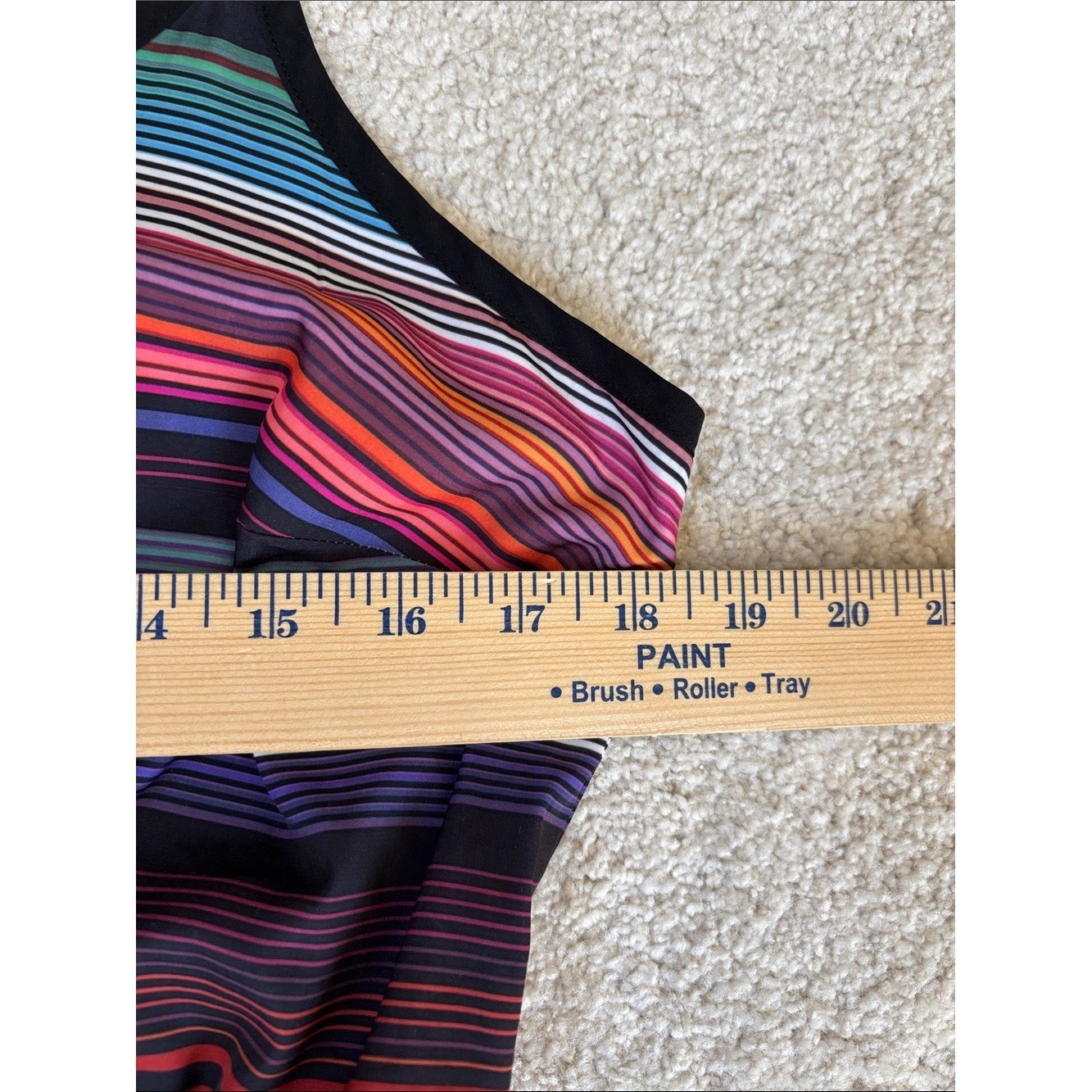 Athleta Havana Striped Midi Dress Travel Wanderluxe Fabric Lightweight Medium