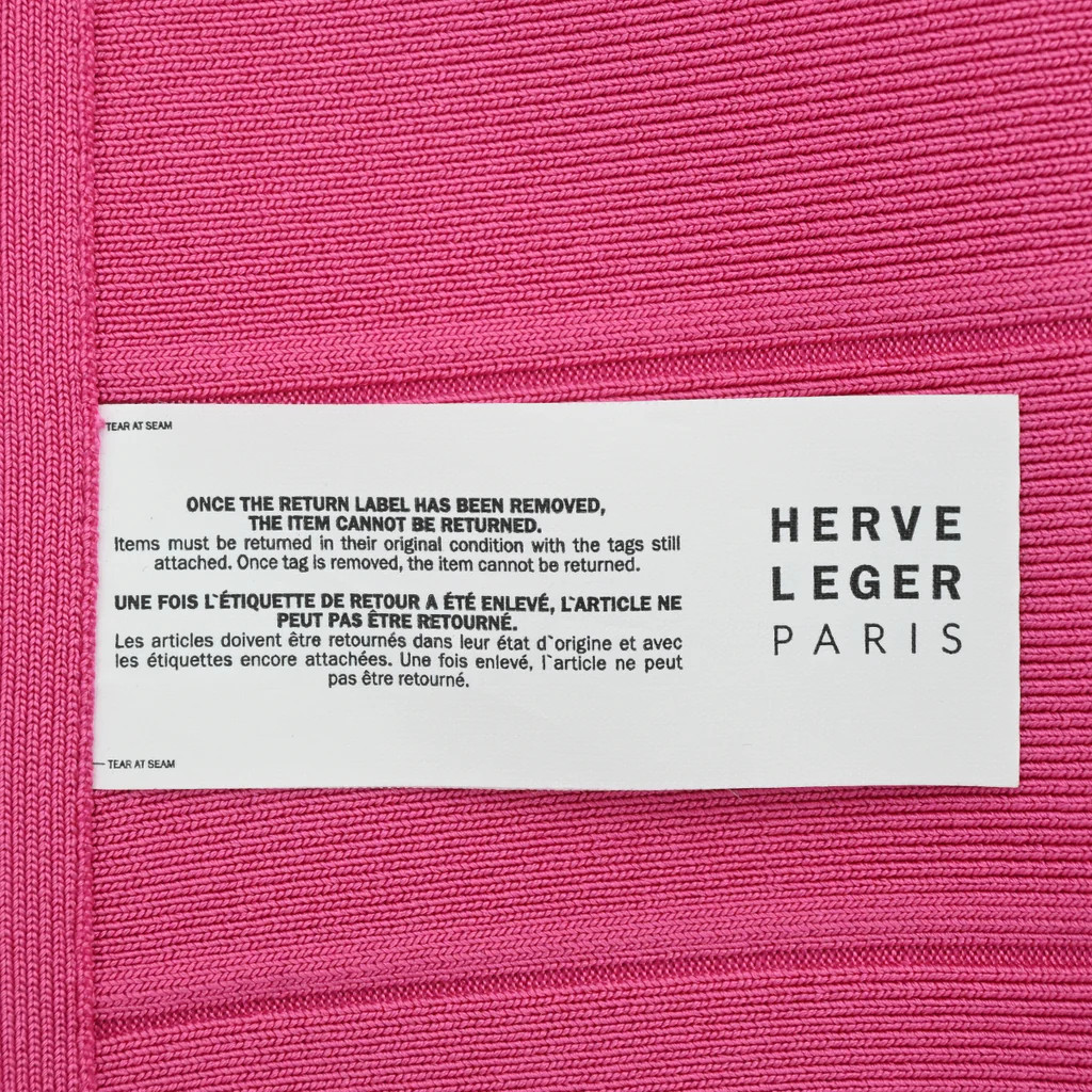 HERVE LEGER | Hot Pink Bandage Mini Dress Size XL