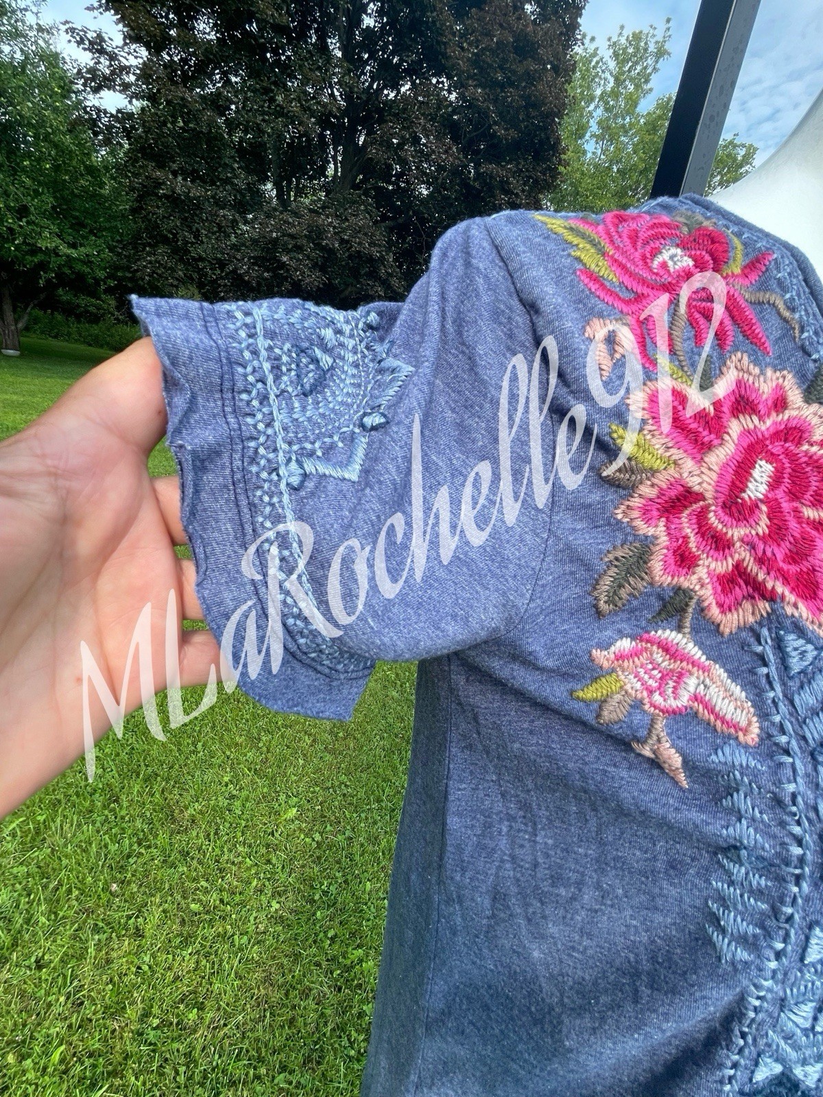 Johnny Was Embroidered Floral Boho Tee-Shirt Tunic Dress SZ: S