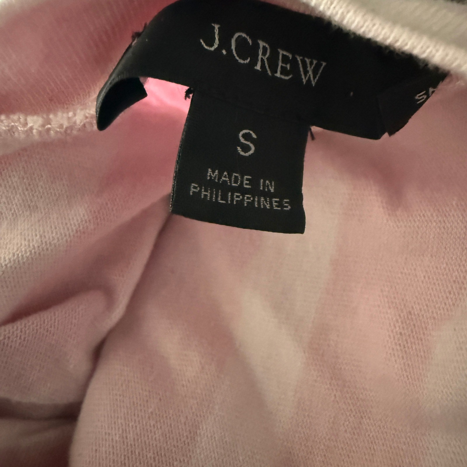 J. Crew Pink White Striped T Shirt Dress Maxi Length Casual Everyday Size S