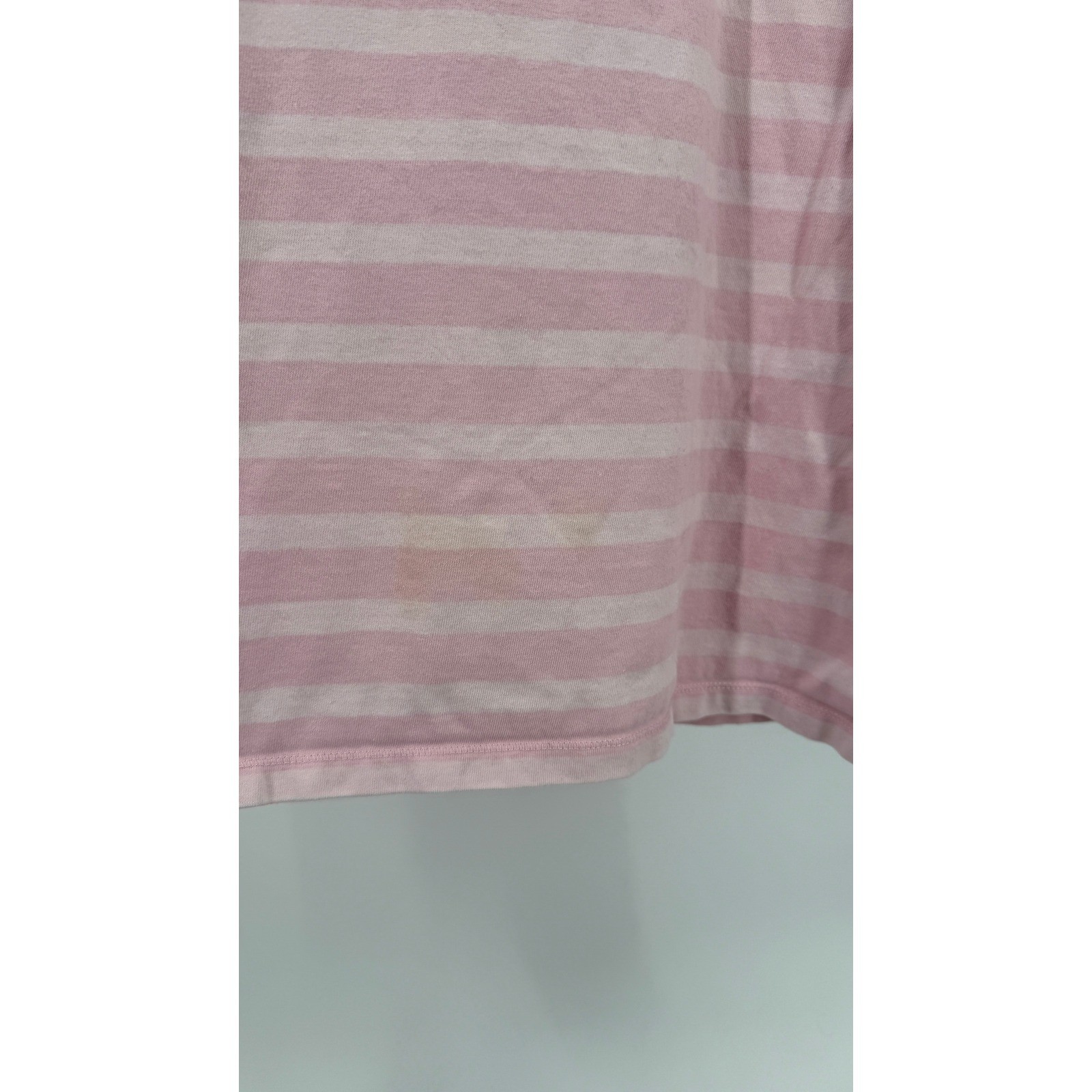 J. Crew Pink White Striped T Shirt Dress Maxi Length Casual Everyday Size S