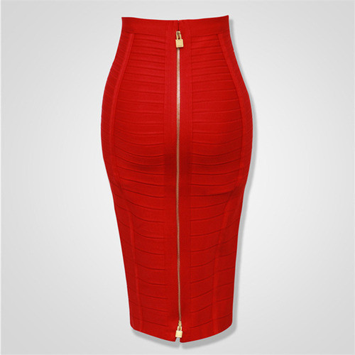 2021 New Women Zipper Rayon Bandage Skirt Day Party Pencil Skirt Top Hot